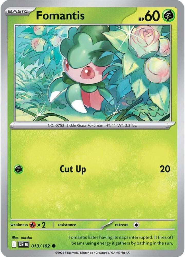 Fomantis - 013/182 - SV10: Destined Rivals (DRI) - Normal - Pokemon TCG Card