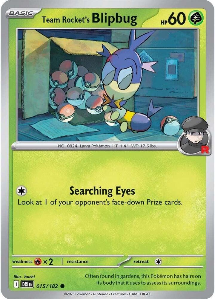 Team Rocket's Blipbug - 015/182 - SV10: Destined Rivals (DRI) - Normal - Pokemon TCG Card