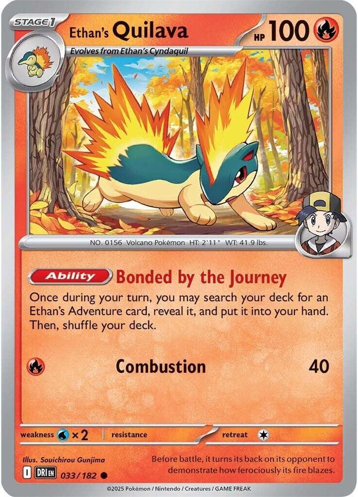 Ethan's Quilava - 033/182 - SV10: Destined Rivals (DRI) - Normal - Pokemon TCG Card