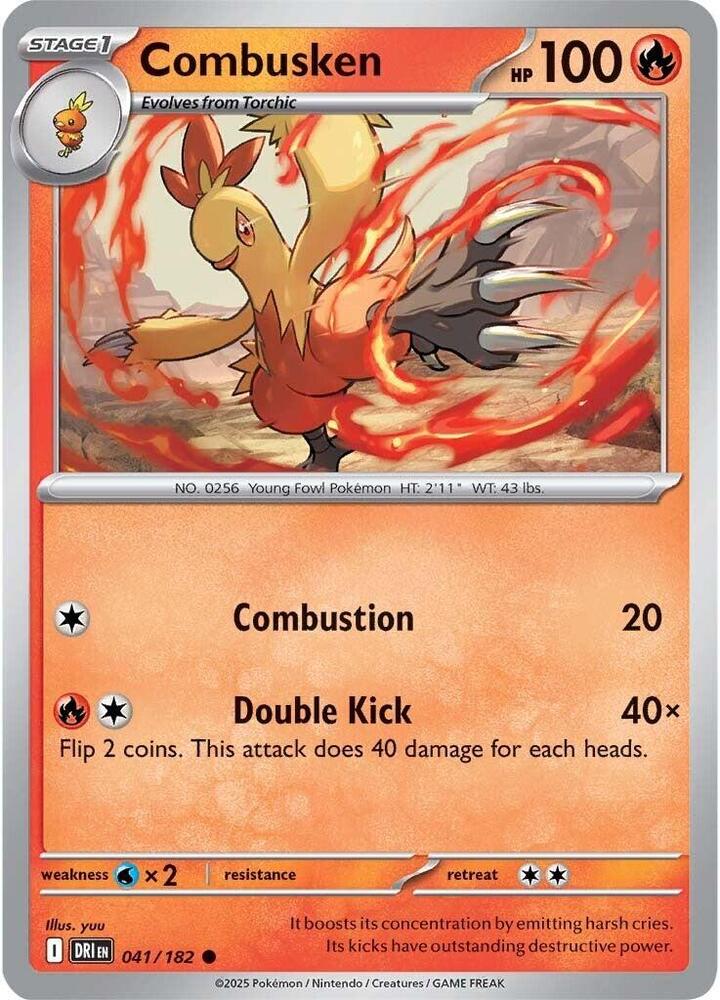 Combusken - 041/182 - SV10: Destined Rivals (DRI) - Normal - Pokemon TCG Card