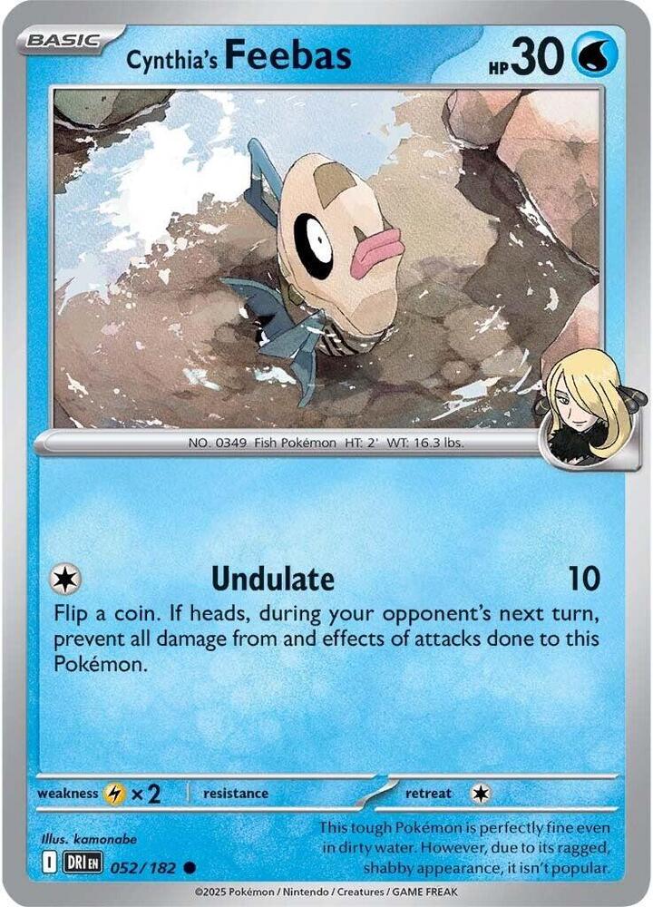 Cynthia's Feebas - 052/182 - SV10: Destined Rivals (DRI) - Normal - Pokemon TCG Card