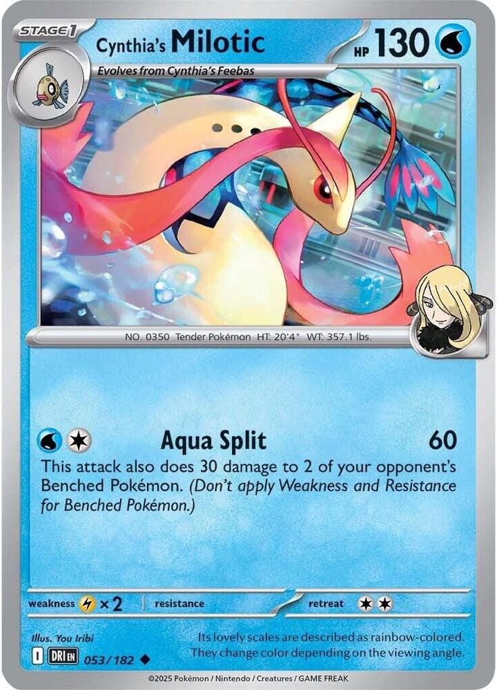 Cynthia's Milotic - 053/182 - SV10: Destined Rivals (DRI) - Normal - Pokemon TCG Card