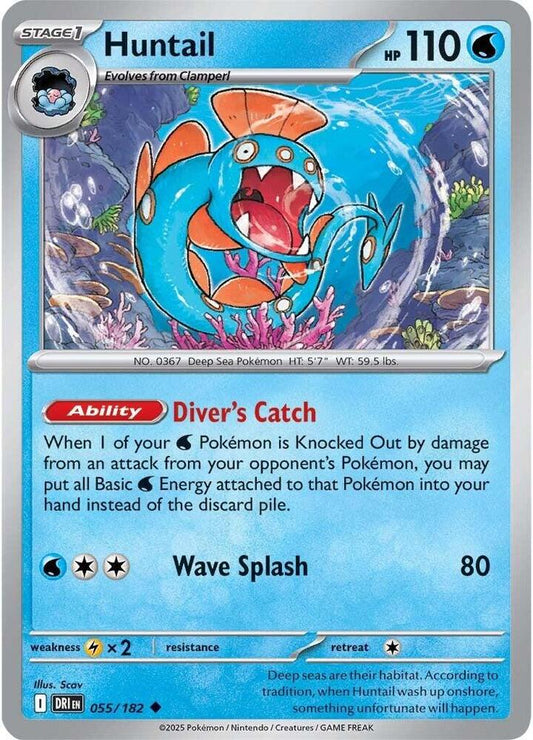Huntail - 055/182 - SV10: Destined Rivals (DRI) - Normal - Pokemon TCG Card