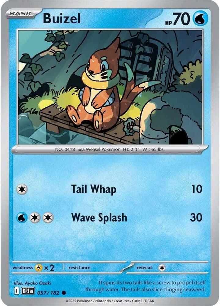 Buizel - 057/182 - SV10: Destined Rivals (DRI) - Normal - Pokemon TCG Card