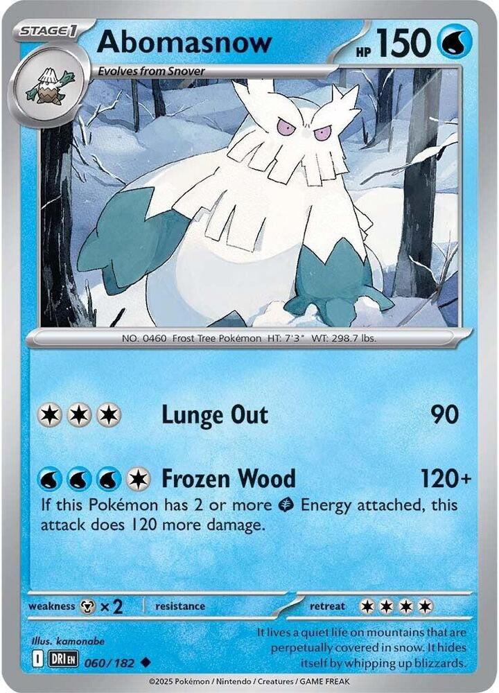 Abomasnow - 060/182 - SV10: Destined Rivals (DRI) - Normal - Pokemon TCG Card