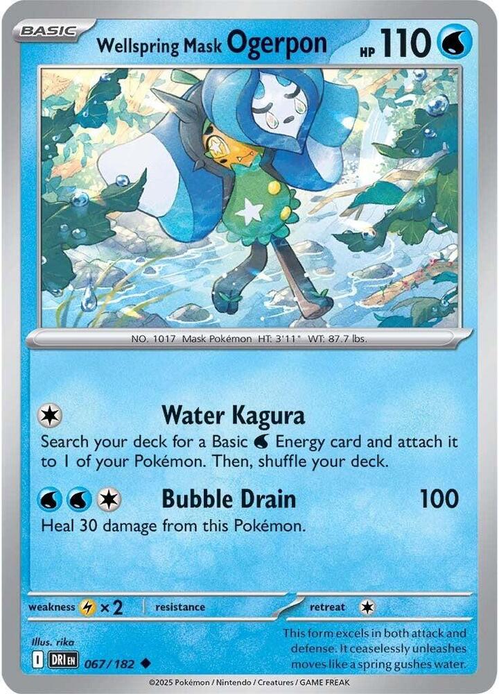 Wellspring Mask Ogerpon - 067/182 - SV10: Destined Rivals (DRI) - Normal - Pokemon TCG Card