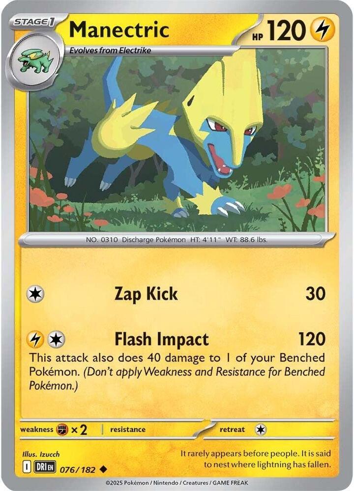Manectric - 076/182 - SV10: Destined Rivals (DRI) - Normal - Pokemon TCG Card