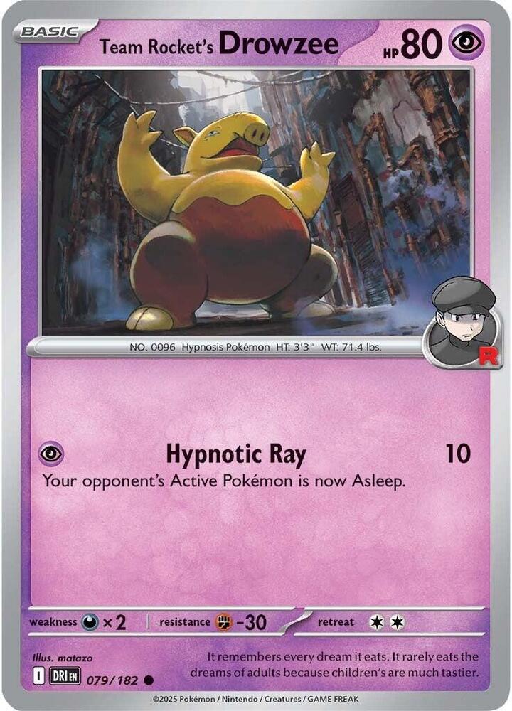 Team Rocket's Drowzee - 079/182 - SV10: Destined Rivals (DRI) - Normal - Pokemon TCG Card