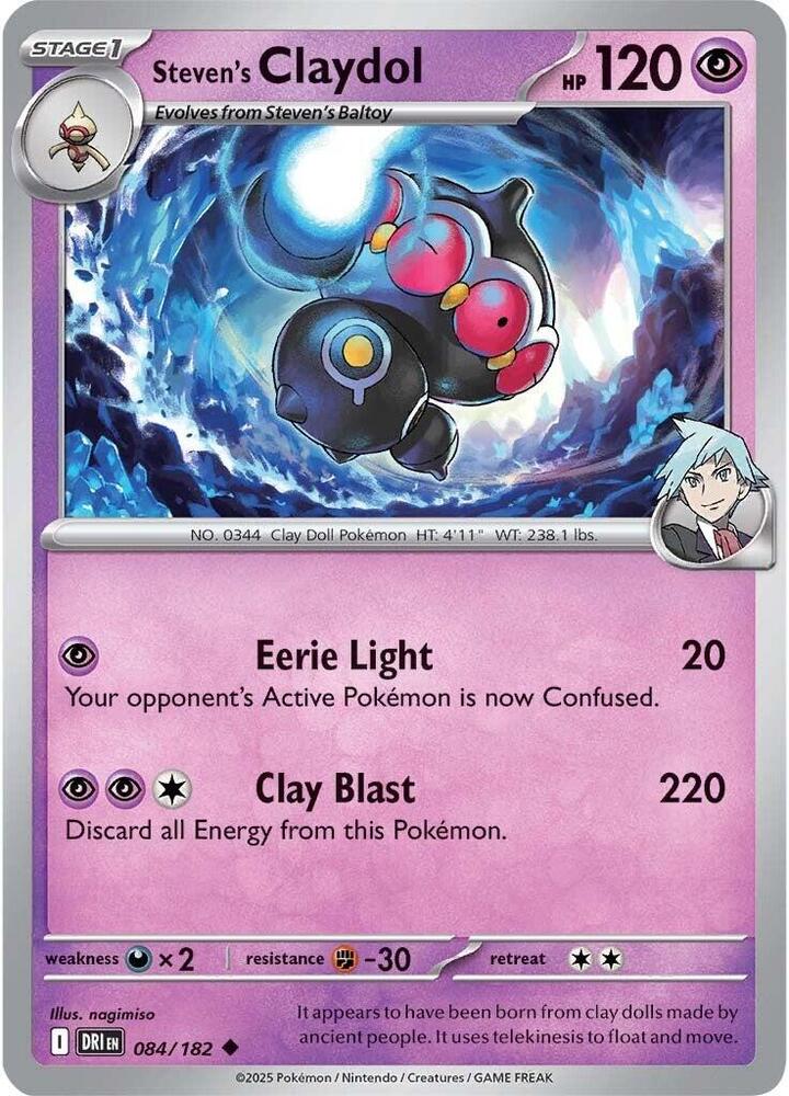 Steven's Claydol - 084/182 - SV10: Destined Rivals (DRI) - Normal - Pokemon TCG Card