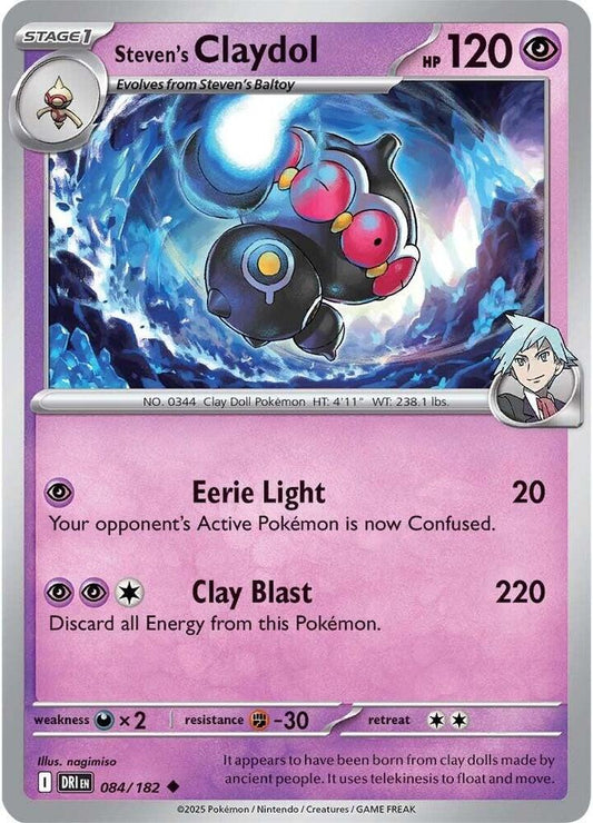 Steven's Claydol - 084/182 - SV10: Destined Rivals (DRI) - Normal - Pokemon TCG Card