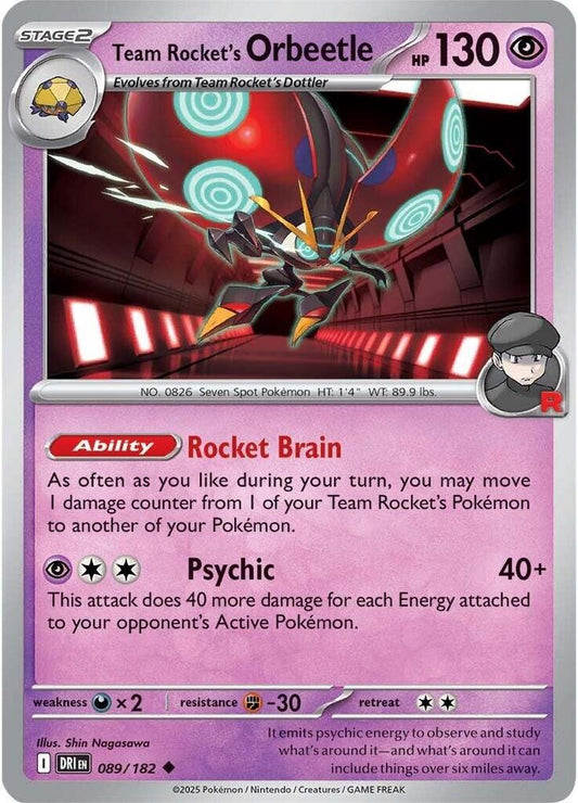 Team Rocket's Orbeetle - 089/182 - SV10: Destined Rivals (DRI) - Uncommon - Normal - Pokemon TCG Card