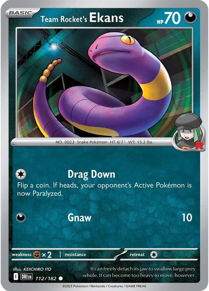 Team Rocket's Ekans - 112/182 - SV10: Destined Rivals (DRI) - Normal - Pokemon TCG Card