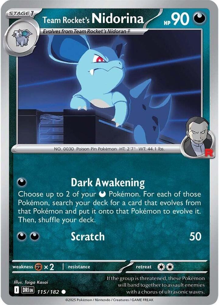Team Rocket's Nidorina - 115/182 - SV10: Destined Rivals (DRI) - Normal - Pokemon TCG Card