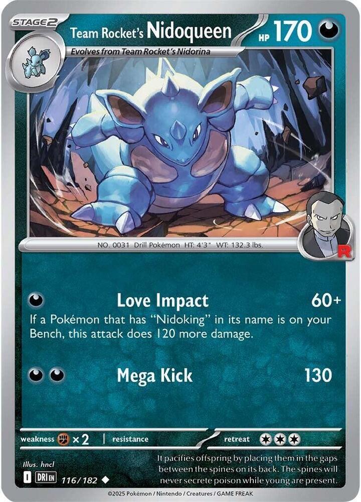 Team Rocket's Nidoqueen - 116/182 - SV10: Destined Rivals (DRI) - Normal - Pokemon TCG Card