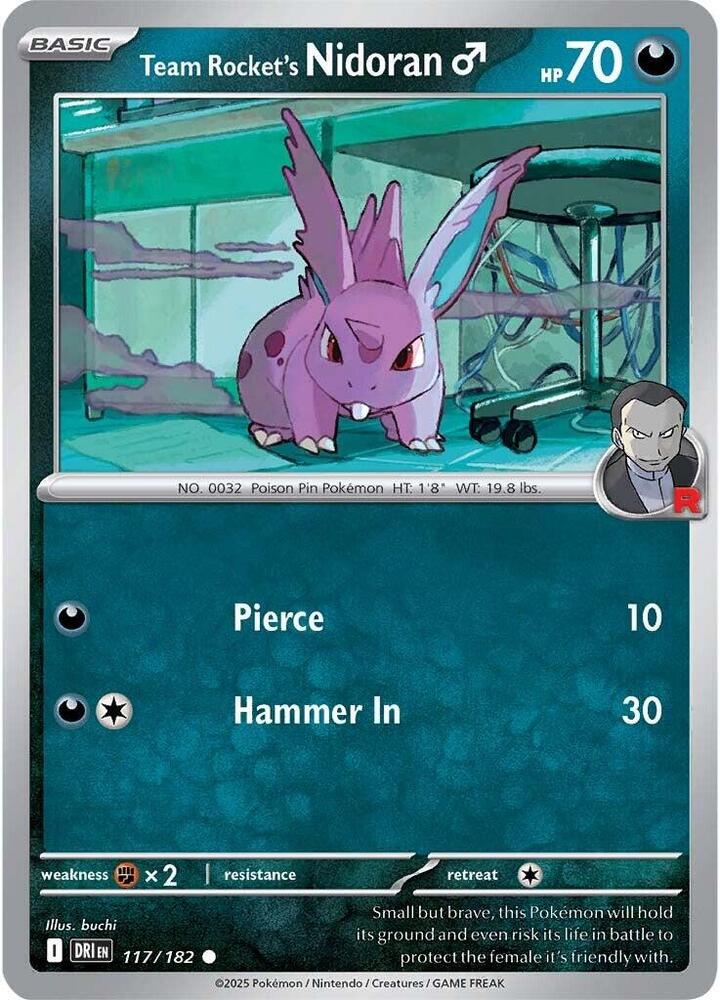 Team Rocket's Nidoran M - 117/182 - SV10: Destined Rivals (DRI) - Normal - Pokemon TCG Card