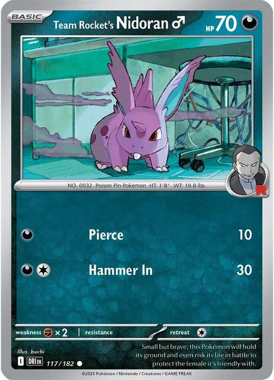 Team Rocket's Nidoran M - 117/182 - SV10: Destined Rivals (DRI) - Normal - Pokemon TCG Card