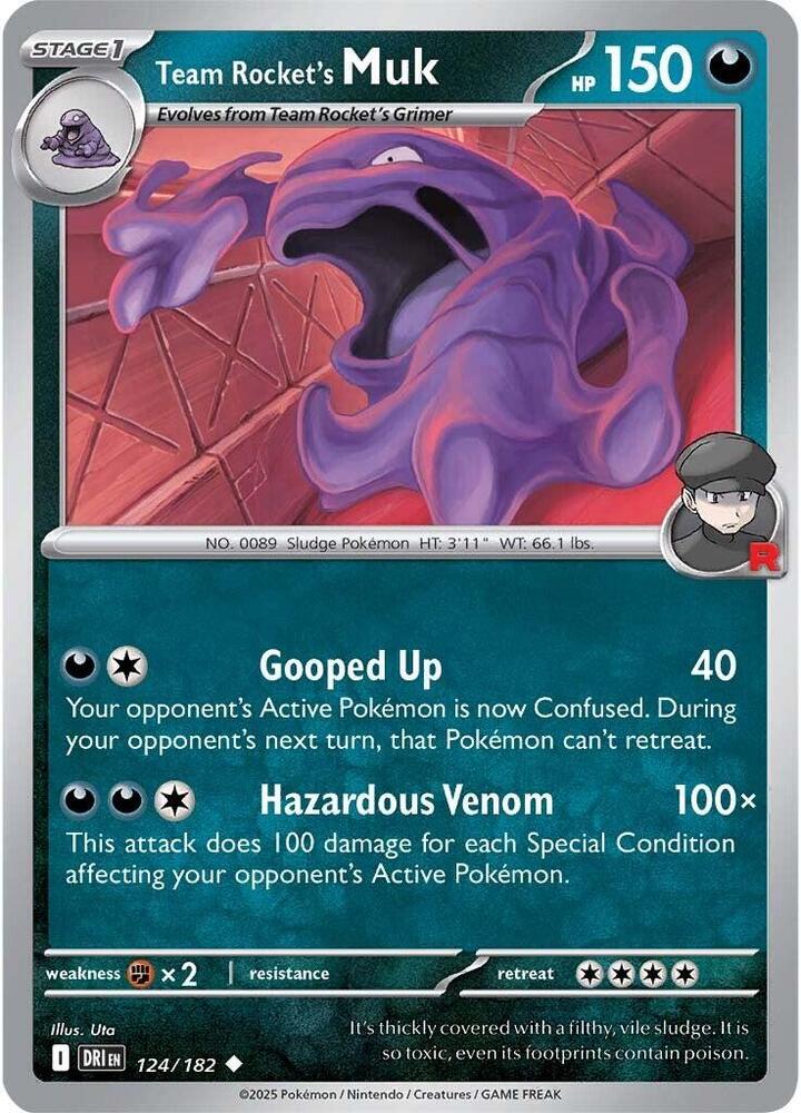 Team Rocket's Muk - 124/182 - SV10: Destined Rivals (DRI) - Normal - Pokemon TCG Card