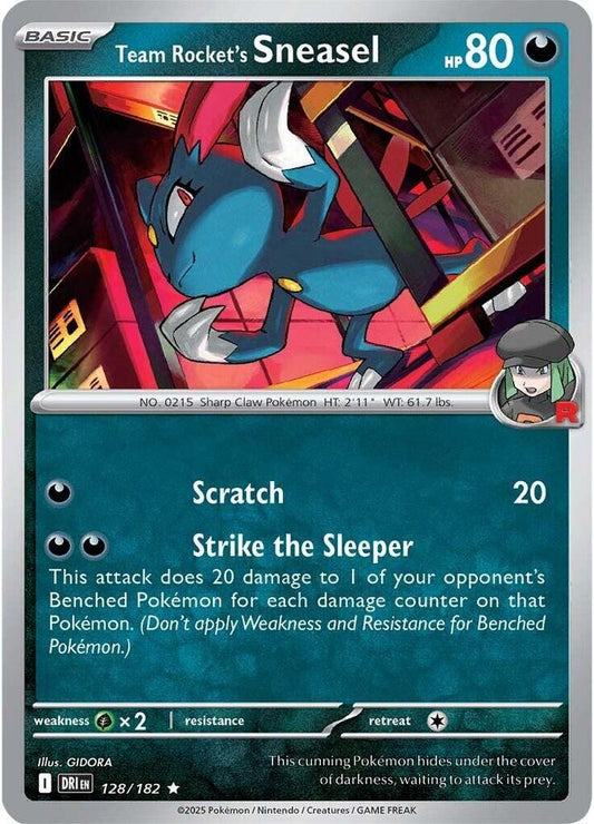 Team Rocket's Sneasel - 128/182 - SV10: Destined Rivals (DRI) - Holofoil - Pokemon TCG Card