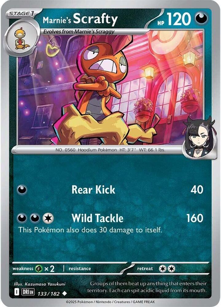 Marnie's Scrafty - 133/182 - SV10: Destined Rivals (DRI) - Normal - Pokemon TCG Card
