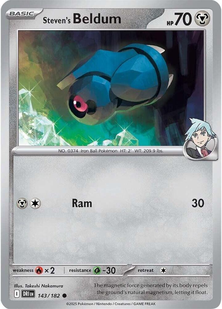 Steven's Beldum - 143/182 - SV10: Destined Rivals (DRI) - Normal - Pokemon TCG Card