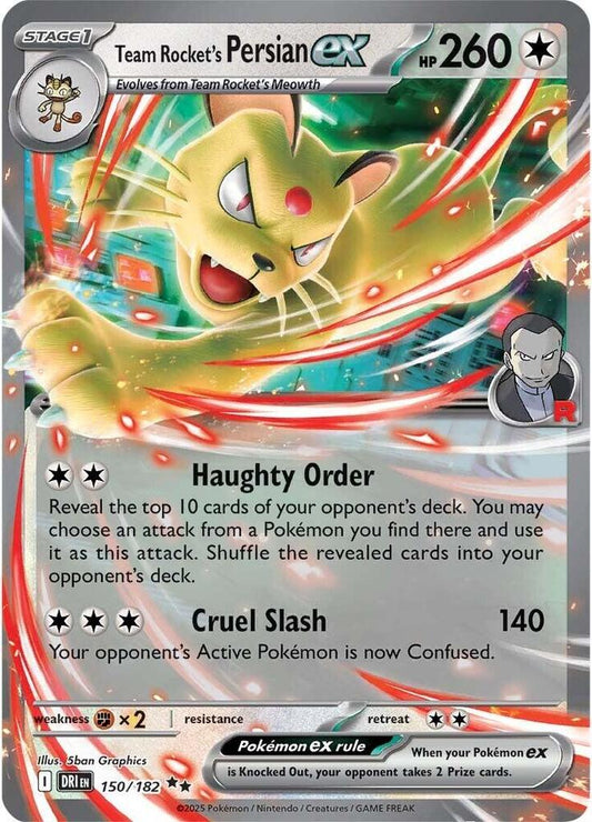 Team Rocket's Persian ex - 150/182 - SV10: Destined Rivals (DRI) - Double Rare
