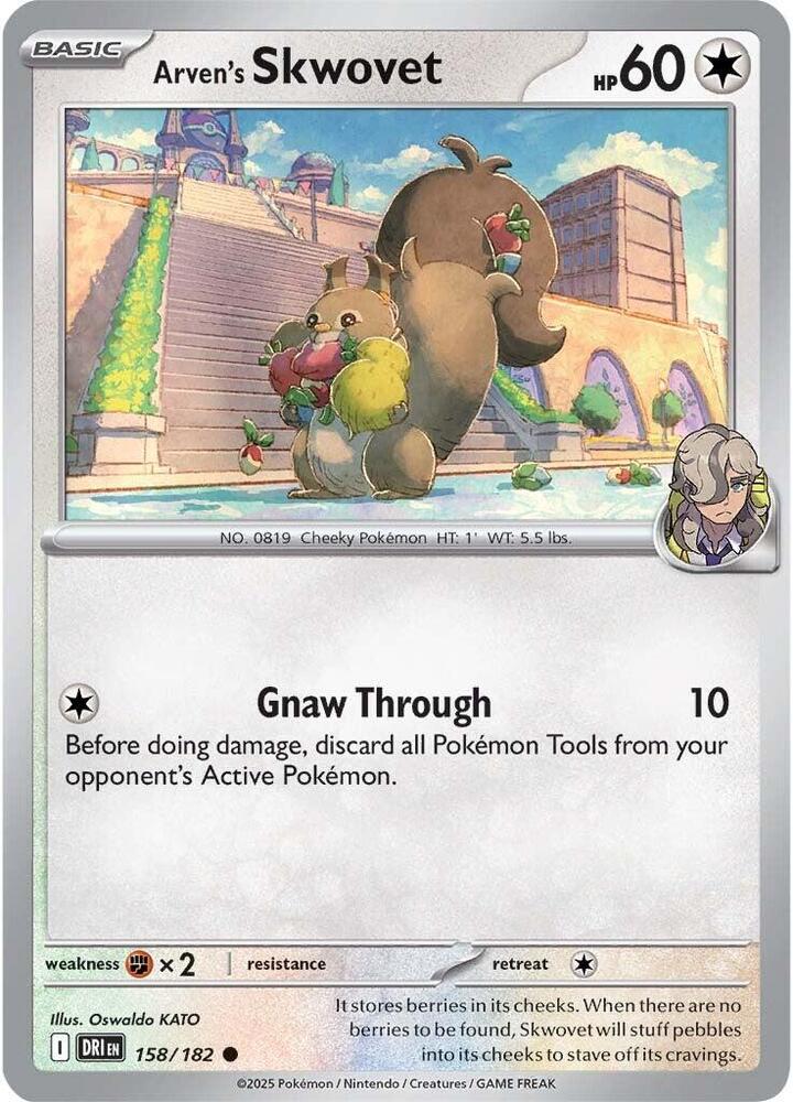 Arven's Skwovet - 158/182 - SV10: Destined Rivals (DRI) - Normal - Pokemon TCG Card
