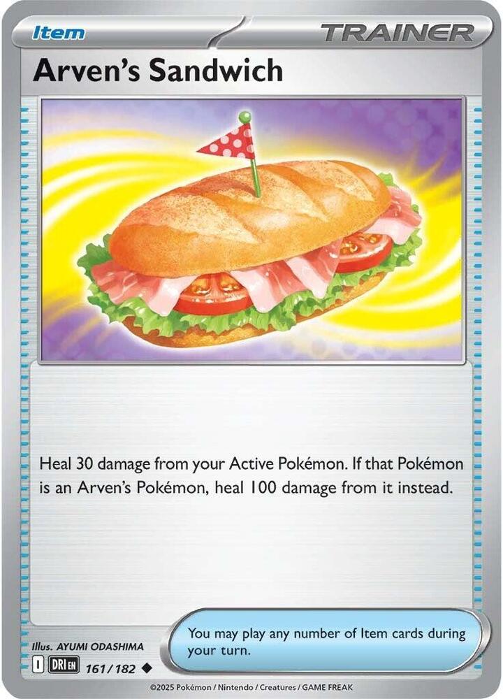 Arven's Sandwich - 161/182 - SV10: Destined Rivals (DRI) - Normal - Pokemon TCG Card