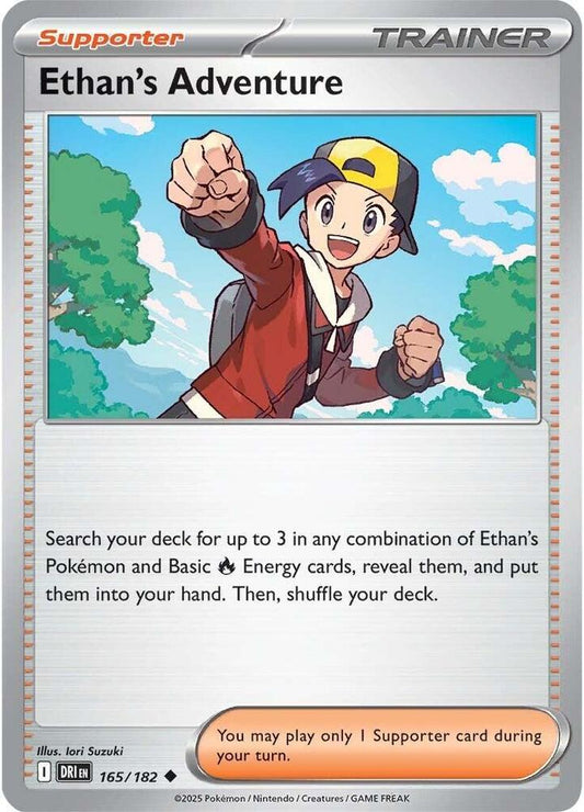 Ethan's Adventure - 165/182 - SV10: Destined Rivals (DRI) - Uncommon - Normal - Pokemon TCG Card
