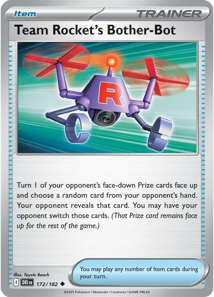 Team Rocket's Bother-Bot - 172/182 - SV10: Destined Rivals (DRI) - Normal - Pokemon TCG Card