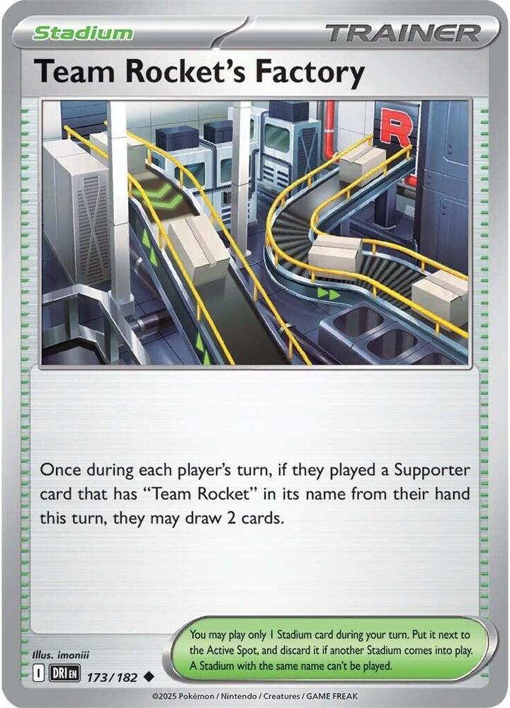 Team Rocket's Factory - 173/182 - SV10: Destined Rivals (DRI) - Reverse Holofoil - Pokemon TCG Card