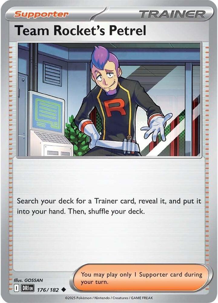 Team Rocket's Petrel - 176/182 - SV10: Destined Rivals (DRI) - Uncommon - Normal - Pokemon TCG Card