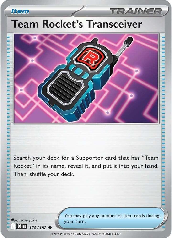 Team Rocket's Transceiver - 178/182 - SV10: Destined Rivals (DRI) - Normal - Pokemon TCG Card