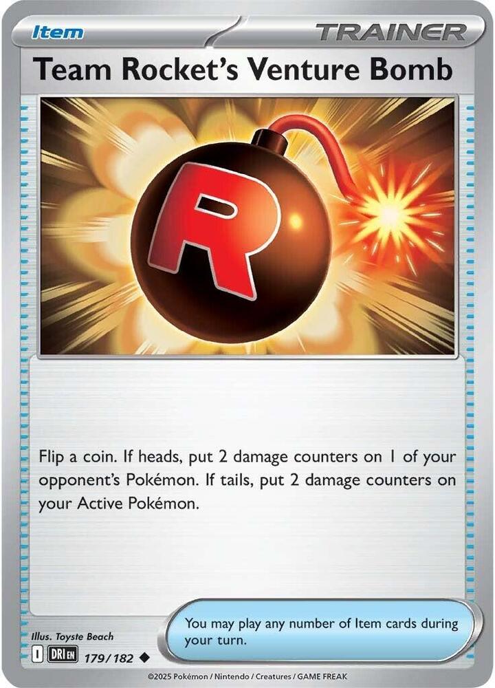 Team Rocket's Venture Bomb - 179/182 - SV10: Destined Rivals (DRI) - Normal - Pokemon TCG Card