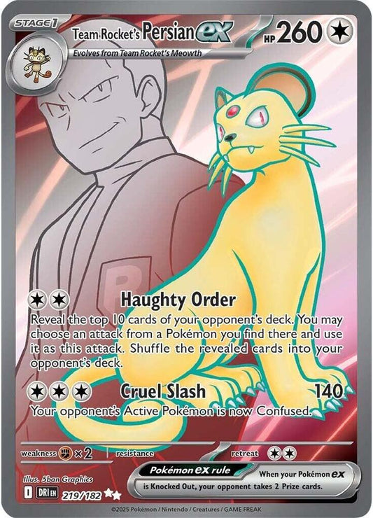 Team Rocket's Persian ex - 219/182 - SV10: Destined Rivals (DRI) - Ultra Rare