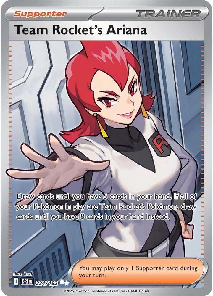 Team Rocket's Ariana - 224/182 - SV10: Destined Rivals (DRI) - Ultra Rare - Holofoil - Pokemon TCG Card
