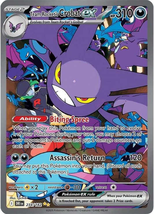 Team Rocket's Crobat ex - 234/182 - SV10: Destined Rivals (DRI) - Special Illustration Rare