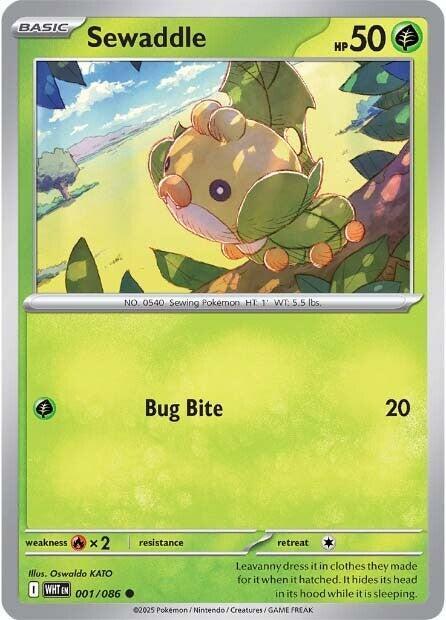 Sewaddle - 001/086 - SV: White Flare (WHT) - Normal - Pokemon TCG Card