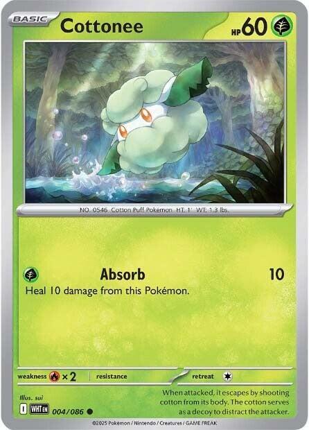Cottonee - 004/086 - SV: White Flare (WHT) - Normal - Pokemon TCG Card