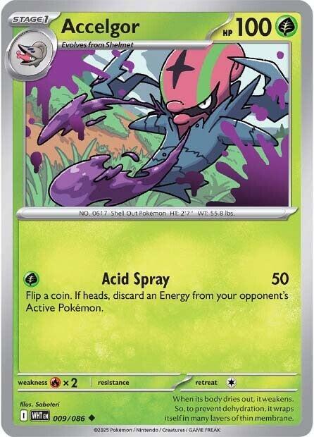 Accelgor - 009/086 - SV: White Flare (WHT) - Normal - Pokemon TCG Card