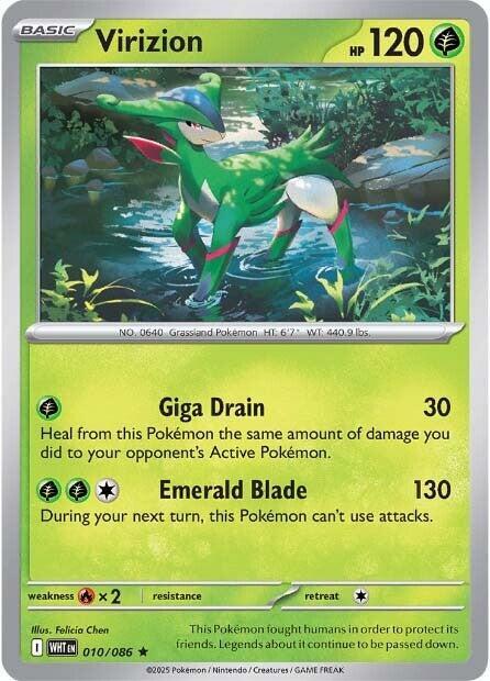 Virizion - 010/086 - SV: White Flare (WHT) - Reverse Holofoil - Pokemon TCG Card