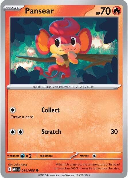Pansear - 014/086 - SV: White Flare (WHT) - Normal - Pokemon TCG Card