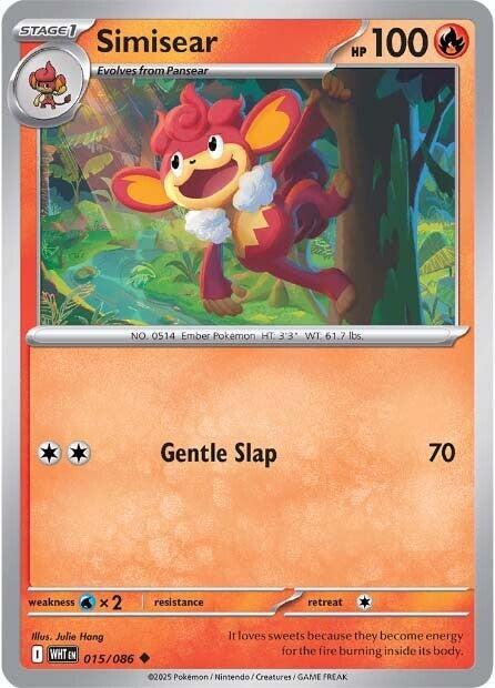 Simisear - 015/086 - SV: White Flare (WHT) - Normal - Pokemon TCG Card