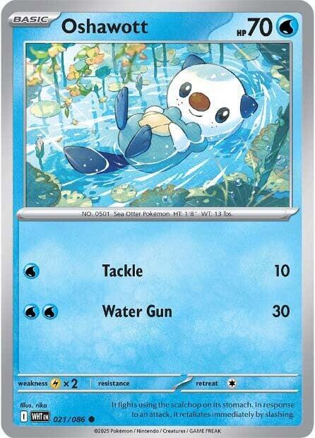 Oshawott - 021/086 - SV: White Flare (WHT) - Normal - Pokemon TCG Card
