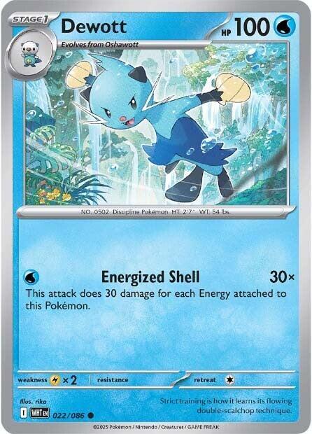 Dewott - 022/086 - SV: White Flare (WHT) - Normal - Pokemon TCG Card