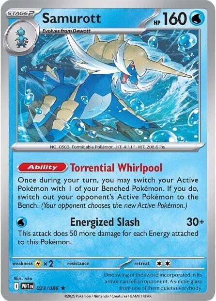 Samurott - 023/086 - SV: White Flare (WHT) - Holofoil - Pokemon TCG Card