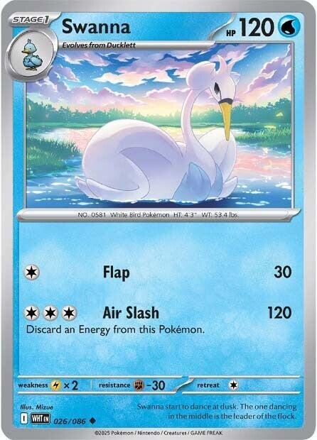 Swanna - 026/086 - SV: White Flare (WHT) - Normal - Pokemon TCG Card