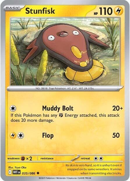 Stunfisk - 035/086 - SV: White Flare (WHT) - Normal - Pokemon TCG Card