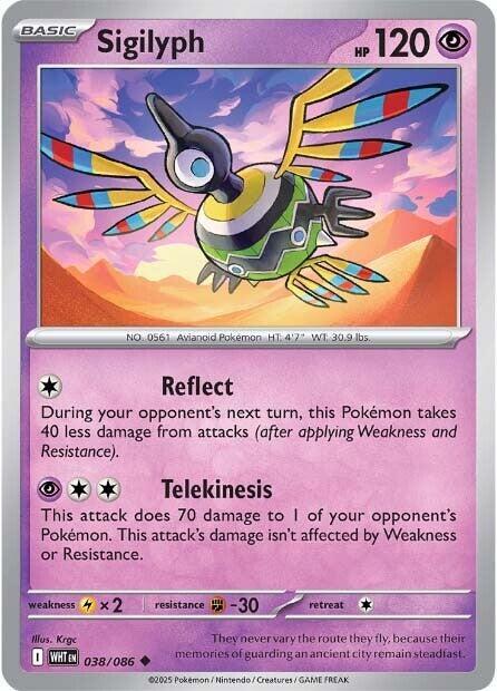 Sigilyph - 038/086 - SV: White Flare (WHT) - Normal - Pokemon TCG Card