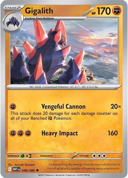 Gigalith - 048/086 - SV: White Flare (WHT) - Normal - Pokemon TCG Card