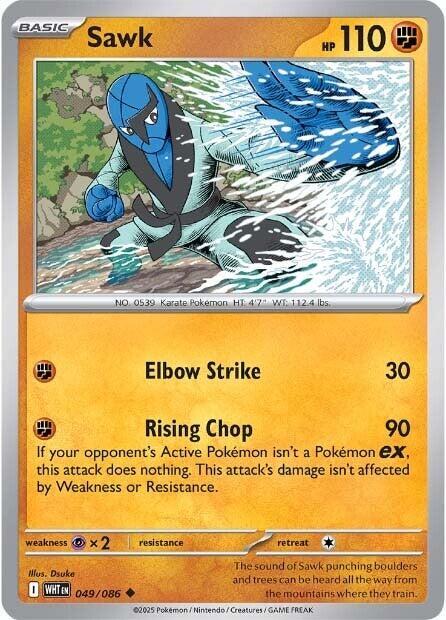 Sawk - 049/086 - SV: White Flare (WHT) - Normal - Pokemon TCG Card